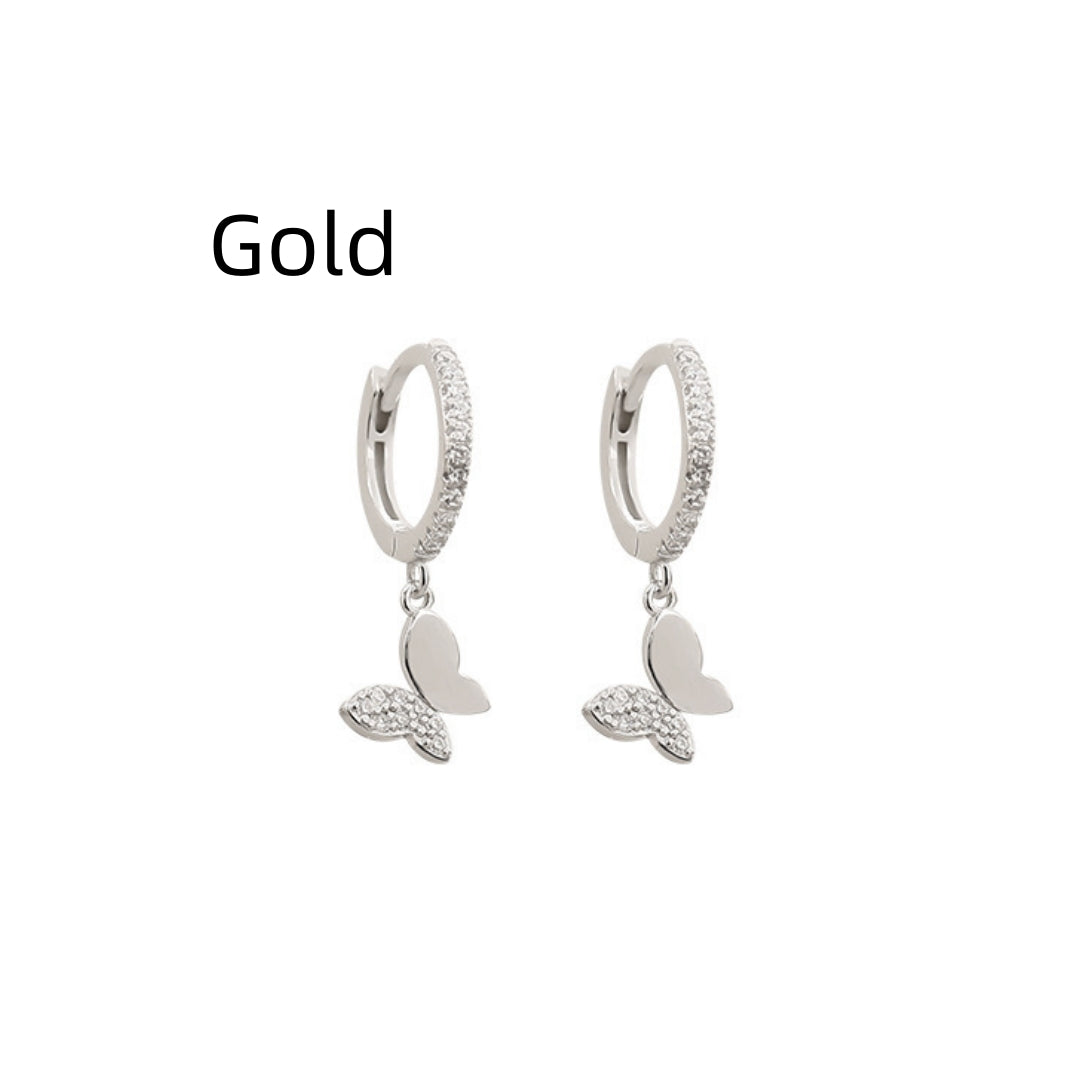 925 Sterling Silver Butterfly Earrings