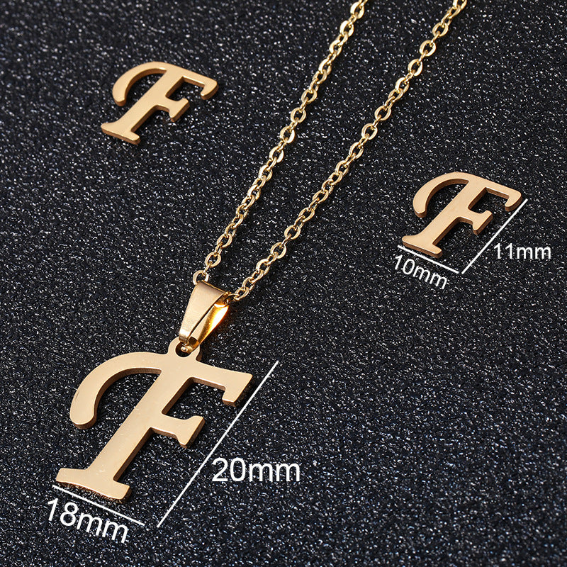 26 stainless steel alphabet necklaces