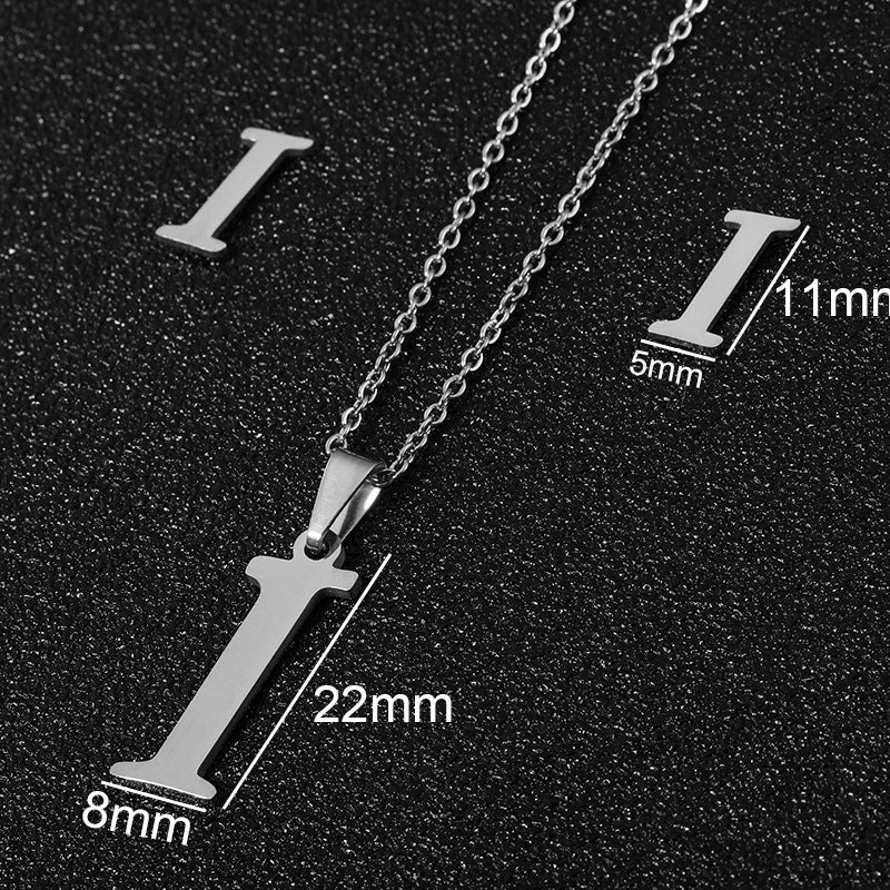 26 stainless steel alphabet necklaces