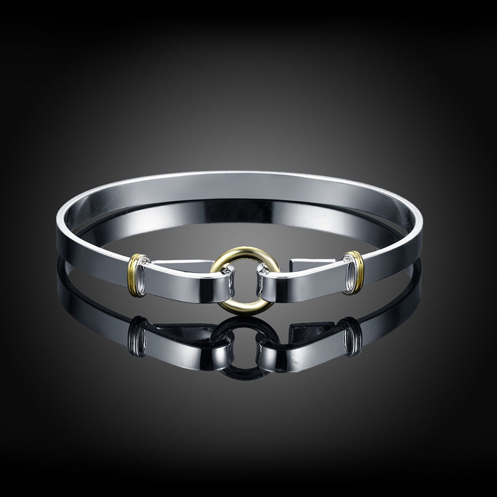 925 silver plated color separation O bracelet