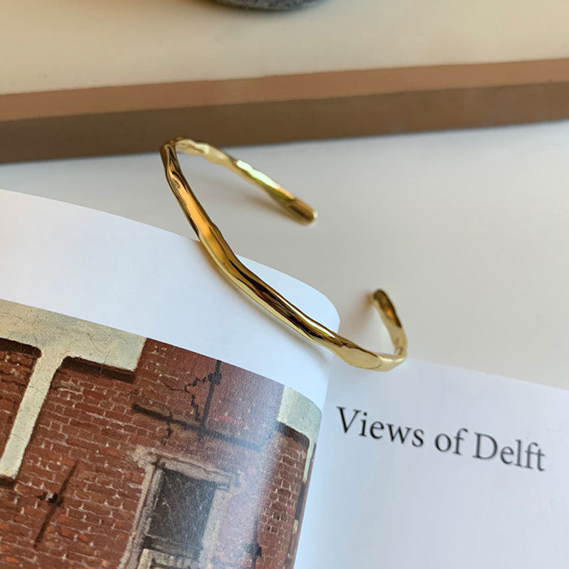 925 Sterling Silver Irregular Bump Texture Bracelet