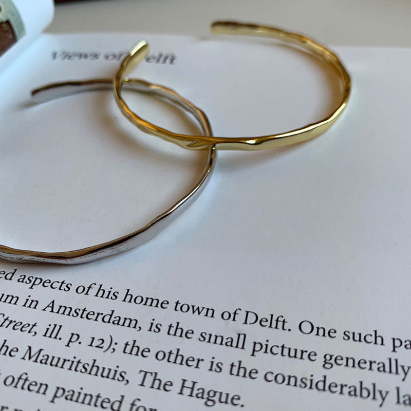 925 Sterling Silver Irregular Bump Texture Bracelet