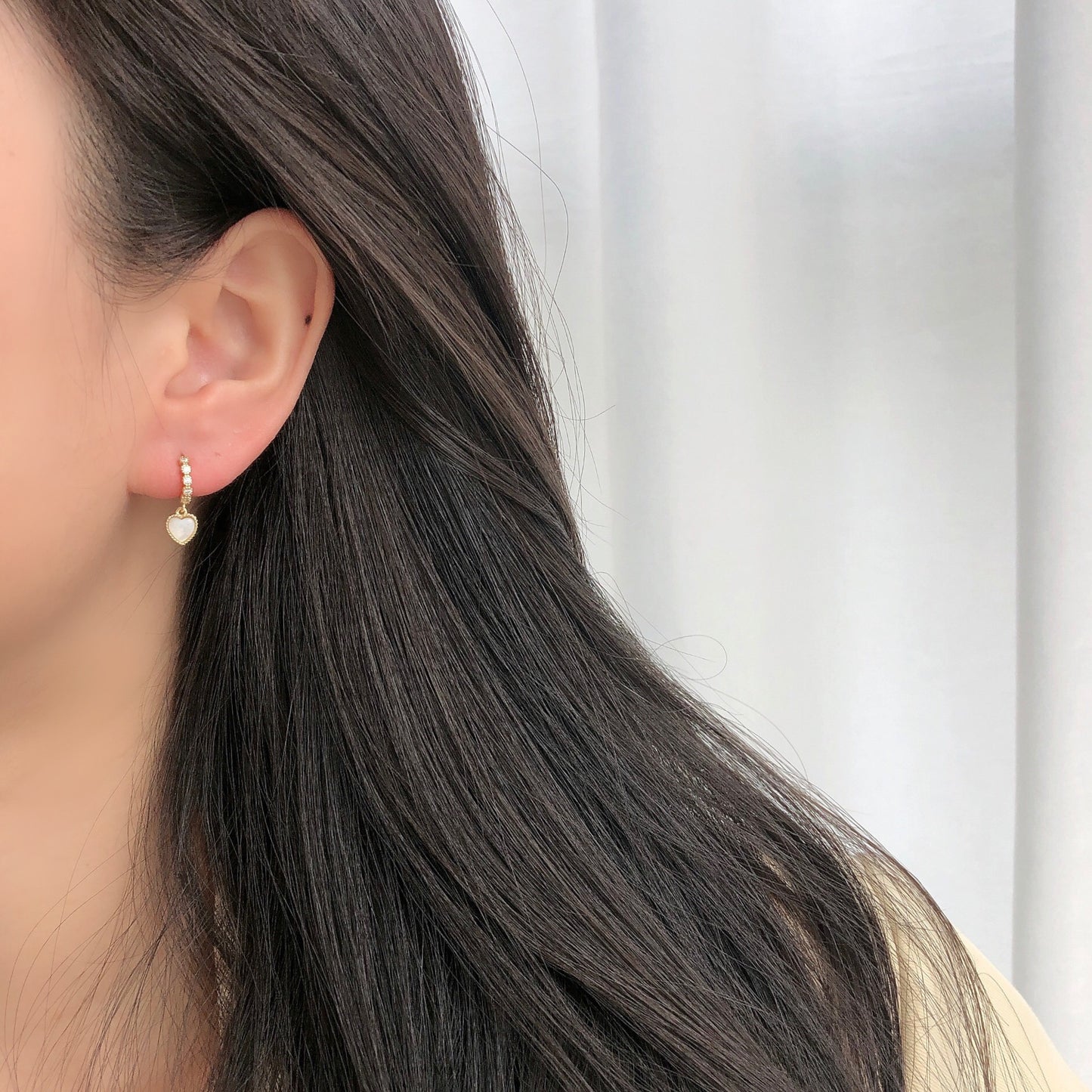 925 Sterling Silver Love Shell Earrings