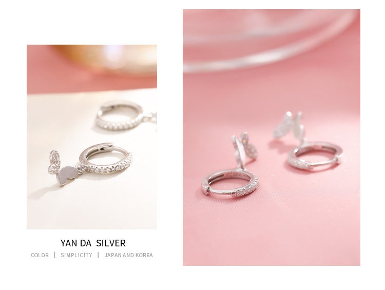 925 Sterling Silver Butterfly Earrings