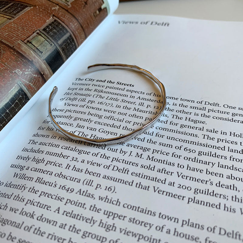 925 Sterling Silver Irregular Bump Texture Bracelet