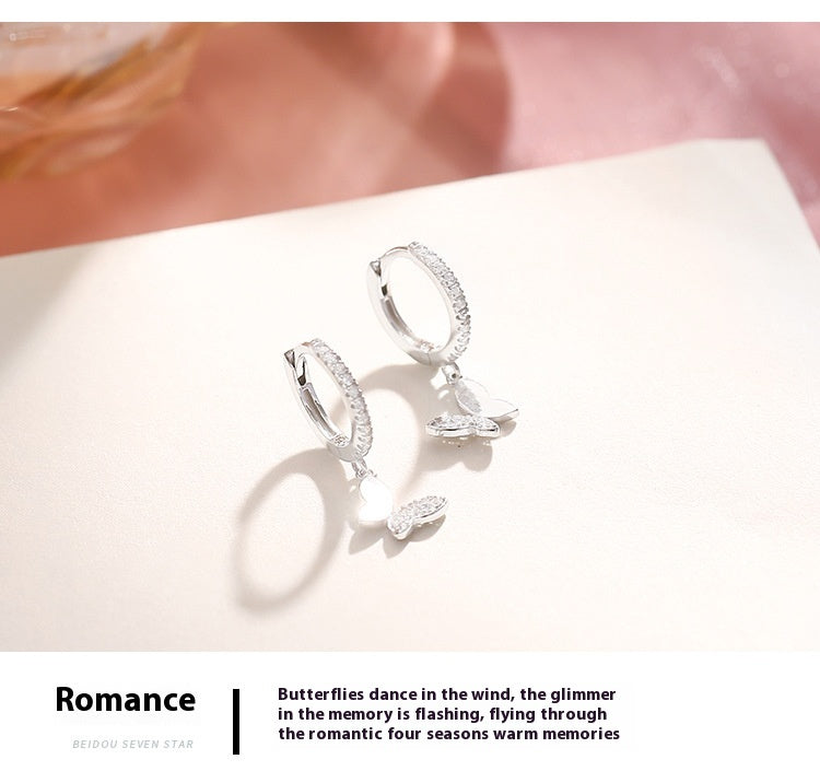 925 Sterling Silver Butterfly Earrings