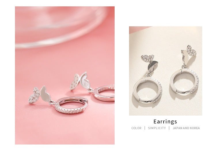 925 Sterling Silver Butterfly Earrings
