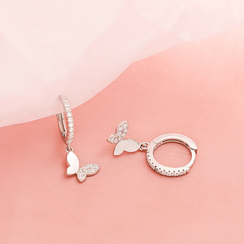 925 Sterling Silver Butterfly Earrings